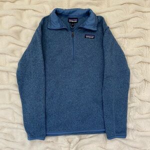 Patagonia Better Sweater 1/4-Zip fleece pullover jacket blue Sz S EUC